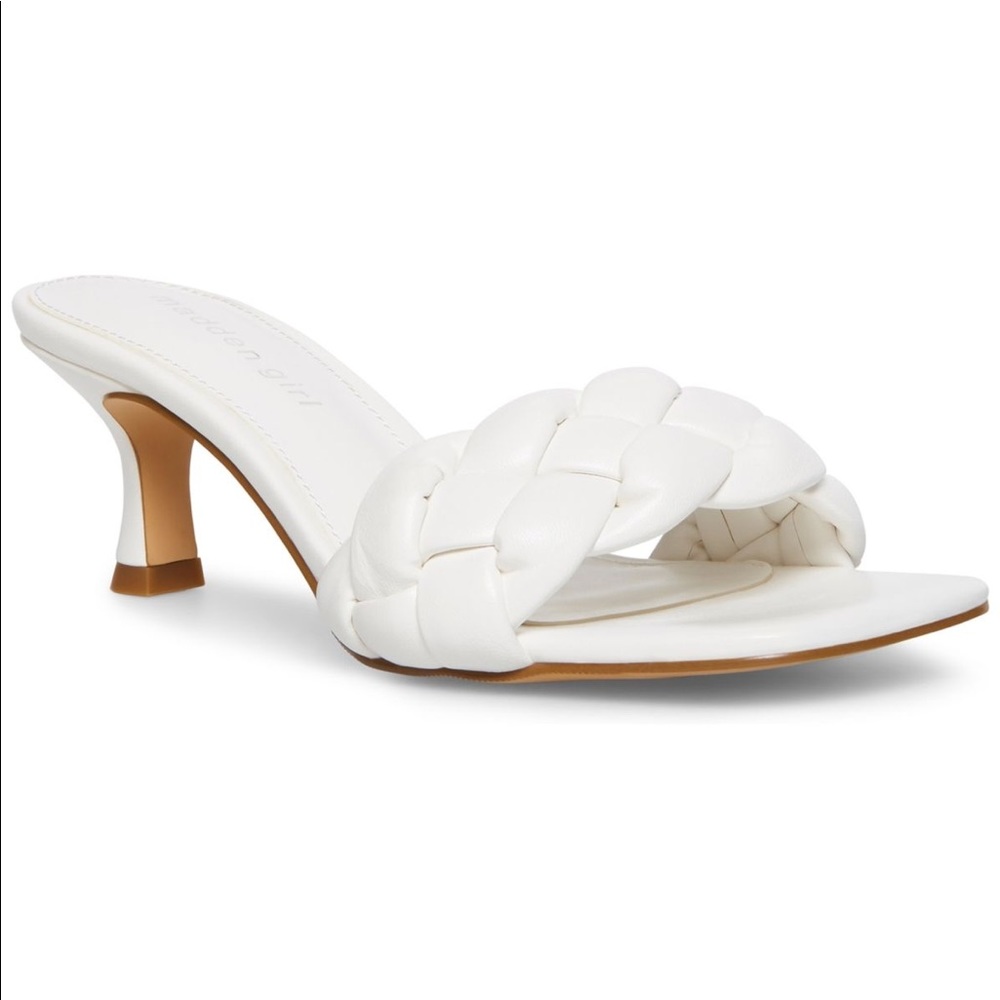 MADDEN GIRL Shanaa Braided Kitten-Heel Mules